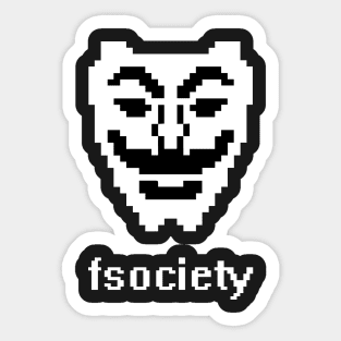 Fsociety Mask (Mr. Robot) Sticker